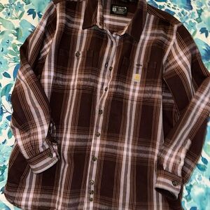 Carhartt Brown Plaid Utility Jacket